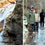 उत्तराखंड के उच्च हिमालय में ठंड अपने चरम पर, गंगोत्री धाम क्षेत्र में गिरते तापमान से जमने लगे नदिया और झरने,,,,,