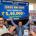 उत्तराखंड के हरिद्वार में VIP नंबरों का जबरदस्त क्रेज, नई श्रृंखला UK08 BM में ‘0009’ नंबर की ₹5.40 लाख में हुई नीलामी,,,,