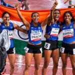 एशियन गेम्स 4×400 मीटर रिले रेस में भारतीय महिला टीम का स्वर्णिम प्रदर्शन, भारत को दिलाया गोल्ड मेडल,,,,,,