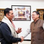 उत्तराखंड मुख्यमंत्री पुष्कर सिंह धामी से मिले अभिनेता अक्षय कुमार, फिल्म शूटिंग डेस्टिनेशन के रूप में उभर रहा है उत्तराखंड,,,,