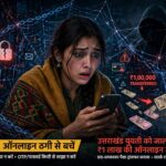 उत्तराखंड युवती को जाल में फंसाकर की ₹1 लाख की ऑनलाइन ठगी, निजी जानकारी साझा करने और डरा-धमकाकर ट्रांसफर कराई रकम,,,