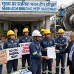 उत्तराखंड हरिद्वार भेल कर्मचारियों ने 35 हजार रुपये का बोनस ठुकराया, 60 हजार की मांग को लेकर सौंपा निदेशक को ज्ञापन,,,